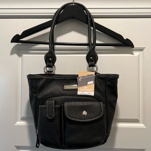 🆕 NWT Strada Organizer Bag, Black with Pink interior